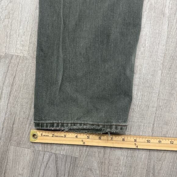 Vintage Riveted Lee Jeans Men's 38x30 Green Faded Western 90s Distressed Rodeo - Picture 11 of 12